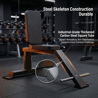 Banc d'angle commercial robuste, banc utilitaire avec cadre en acier pour l'entraînement de presse d'épaules en salle de sport