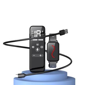 आधुनिक प्लास्टिक नायलॉन इलेक्ट्रिक शॉक कॉलर कुत्तों के लिए रिमोट कंट्रोल वाटरप्रूफ एंटी-बार्क प्रशिक्षण सहायता - Product Image 2