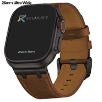 Ultra Wide 26mm New Man Premium Vintage Correa de reloj de cuero genuino para Apple Watch Ultra 49mm (WB1015T)