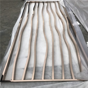 CNC Bronze Metal Panel Nội Thất Bằng Thép Không Gỉ Màn Hình Phân Vùng Gương Hoặc Chải Màu Vàng Trang Trí - Product Image 3