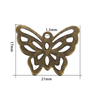 Autocollant mural 3D en forme de papillon métallique creux, or rose, décoration DIY pour la maison, décoration de salon - Product Image 2