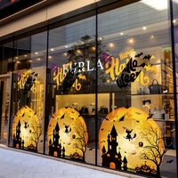 Personalizado de alta calidad a prueba de agua Día de Todos los Santos Festival de Halloween Fantasma Calabaza Gato Murciélago Decoración Ventana Pegatinas de vinilo