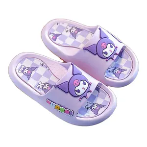 Al Zomer Kuromi Kinder Slippers Kuromi Indoor Badslippers Anti Slip Zachte Zool Kinderen Slippers