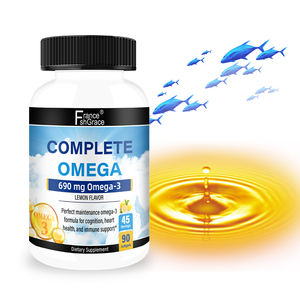 Nouveauté Huile de poisson oméga 3 en gélules molles 90 gélules Santé cardiaque Soutien pour les hommes et les femmes Compléments d'huile de poisson oméga 3 - Product Image 1