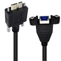 Kabel 3M USB 3.0 Tipe a Pria, kunci sekrup kabel mikro B pengisian cepat kompatibel ponsel Android kamera industri garansi 12 bulan