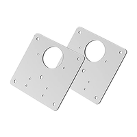 Plaque latérale de réparation moderne en acier inoxydable de 35 mm pour charnière de porte d'armoire de cuisine, durable, angle d'ouverture 180°, 8 trous par volet, pour meubles