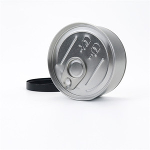 Logo Custom Sticker <b>Packaging</b> Box Round Tinplate Pull-Ring Sealed Tin Cans - Product Image 3