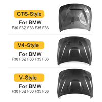 Capot moteur double face en fibre de carbone véritable forgé style M4 GTS personnalisé pour BMW Série 4 F32 F33 F36 435i 440i – Amélioration du capot moteur