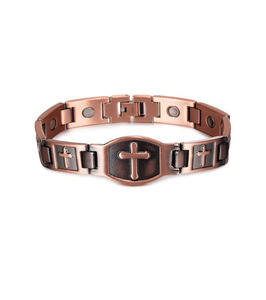 Pulsera <span class=keywords><strong>de</strong></span> cobre puro simple clásica al por mayor para hombre Ojo <span class=keywords><strong>de</strong></span> <span class=keywords><strong>demonio</strong></span> vikingo magnético para regalo - Product Image 4
