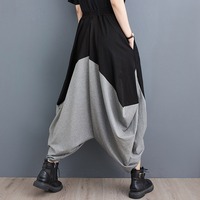 Nouveau Pantalon Harem Asymétrique Patchwork Style Yamamoto Chic Français Ample à Entrejambe Bas Élevé Grande Taille – Collection Été 2026 (Vente en Gros)