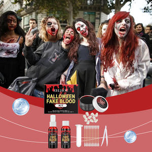 Eelhoe Halloween realista simulado sangre conjunto ambiente festivo efectos especiales maquillaje para uso facial - Product Image 6