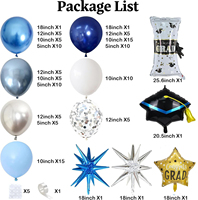 Offre Spéciale : Arche de Ballons Bleus Joyeux pour la Remise des Diplômes – Décoration DIY Facile à Monter, Idéale pour les Fêtes et Activités de la Saison des Diplômes
