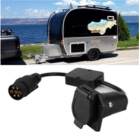 Adaptateur convertisseur de câble d'éclairage pour connecteur de remorque OEM 7 broches, de prise de remorque EU 7 broches vers prise US 7 voies
