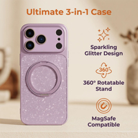 Nouvelle coque de téléphone scintillante pour iPhone 18 Pro Max, coque rigide en PC avec support magnétique, coque de téléphone brillante pour iPhone 18 17 16 Pro Max