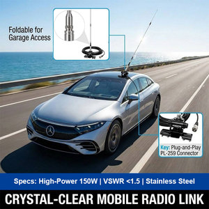 SG7900 Diamant Dual-Band Autoantenne 144/430MHz 5,5dBi Hochleistungs-Faltantenne für Mobilfunk mit Starker Edelstahlbasis - Product Image 4