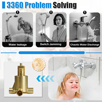 Robinet de transfert de douche 3 fonctions, remplacement 3360, construction en laiton commercial, raccords CC 1/2 pouce pour bain/douche