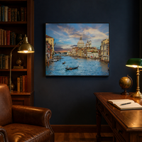 Kit de peinture par numéros Venise Grand Canal Santa Maria Della Salute DIY Acrylique Toile de lin Artisanat Loisirs Créatifs Cadeau Décoration Murale