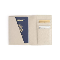 Portefeuille de voyage multifonctionnel en cuir véritable avec logo personnalisé, pochettes multiples, protection RFID, pour passeport