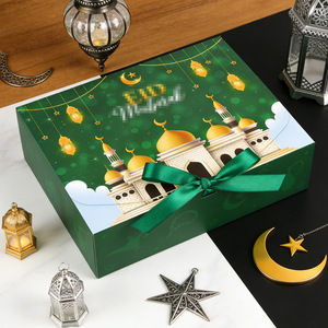 กล่องของขวัญกระดาษรีไซเคิลสีเขียวลายอูฐ พร้อมฝาพับแบบใช้ซ้ำได้ ผิวด้าน พิมพ์โลโก้ตามสั่ง และดีไซน์ทันสมัย - Product Image 2