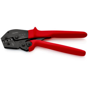 Pince à sertir KNIPEX 97 52 05 SB, également adaptée à une utilisation à deux mains, avec revêtement plastique antidérapant, finition polie, 250 mm - Product Image 1