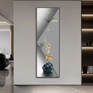 Pittura Murale di Lusso Personalizzata di Fabbrica <span class=keywords><strong>con</strong></span> Orologio Decorativo per Soggiorno <span class=keywords><strong>e</strong></span> Ingresso in Porcellana di Cristallo Arte Murale <span class=keywords><strong>Specchio</strong></span> in Vetro - Product Image 4