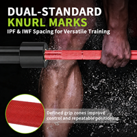 Barre de musculation professionnelle HUISHENG 1500LB (20 kg, 2420 mm de longueur, tige de 27 mm) pour entraînement de soulevé de terre intensif