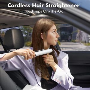 Lisseur de cheveux professionnel 2-en-1 avec écran LCD, plaque en céramique électrique, utilisation domestique, doté de la technologie ionique négative - Product Image 3