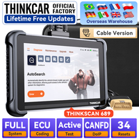 THINKSCAN 689, Herramienta de Diagnóstico Bluetooth con Codificación ECU y 34 Funciones de Reinicio para Talleres de Reparación de Automóviles, Actualizaciones Gratuitas de por Vida, Escáner OBD2