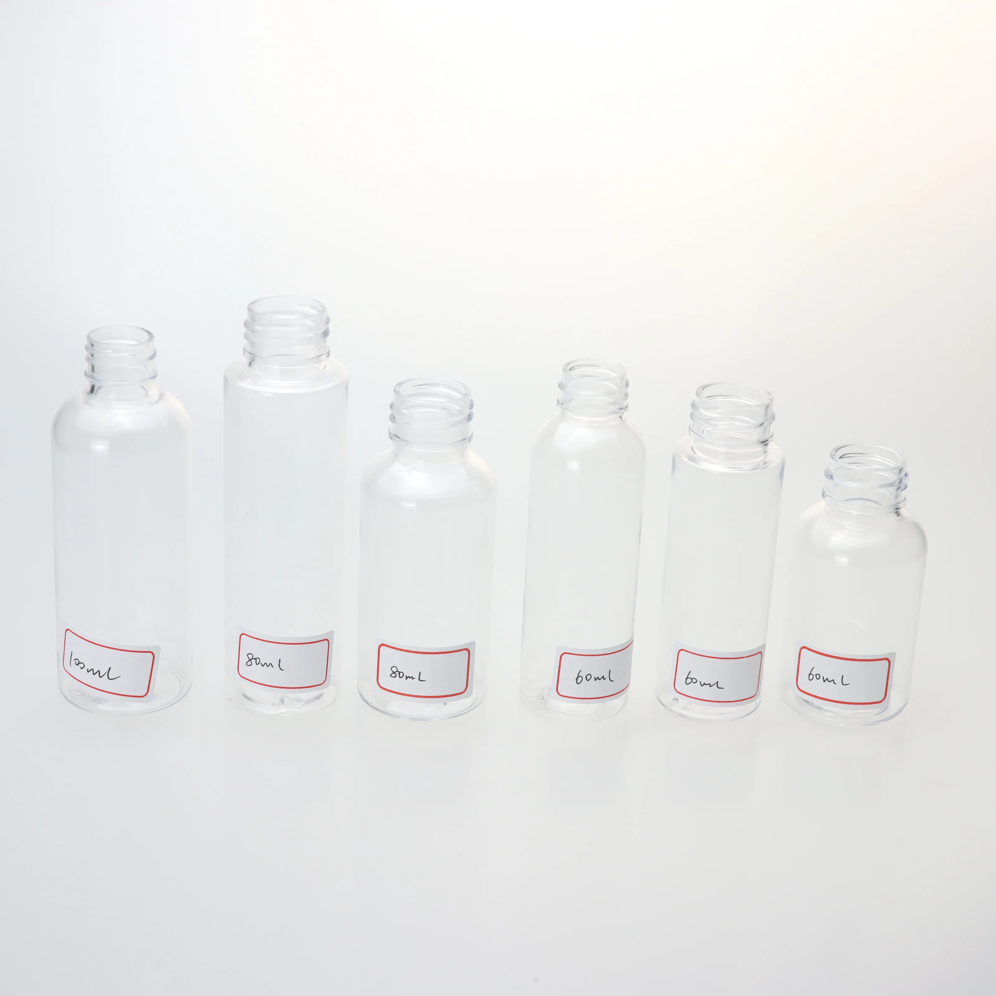 20ML 30ML 60ML 80ML 100ML 120ML Transparent plastic bottle clear water bottle cosmetic bottle