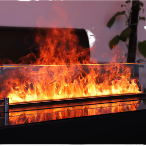 Cheminée atomisée Intelligent européen 3D flamme simulée four mural électronique électrique alimenté en métal mur décoratif pour la maison - Product Image 6