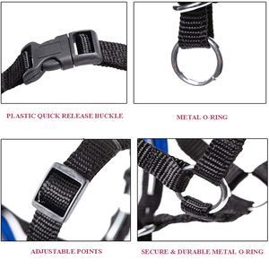Collar Ajustable para Perros al por Mayor, Arnés Antitirones con Bozal Acolchado de Tela y Cintas Sólidas para Mascotas - Product Image 5