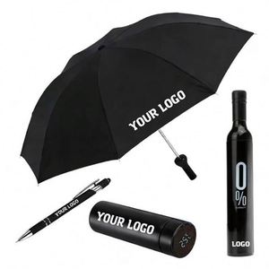 Lc683 Customized Printing Logo Travel Rainy Sunny <b>Umbrella</b> Advertise Business Promotion <b>Foldable</b> Wine Bottle <b>Umbrellas</b> - Product Image 1