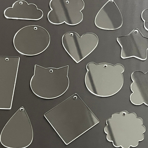 Portachiavi in Acrilico Trasparente Personalizzabile 2026, Forme Irregolari Colorate, Accessori Fai-da-Te per Artigiani, Cartoni Animati UV - Product Image 1