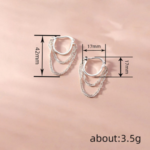 Orecchini Pendenti a Catena alla Moda per Donne, Gioielli Eleganti e Moderni per Uso Quotidiano - Product Image 4