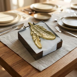 Porte-boîte à mouchoirs en métal, design décoratif doré, style moderne, accessoire de table - Product Image 3