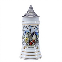 Tasses à vin allemandes personnalisées de haute qualité, grand format, style américain, en aluminium et porcelaine avec couvercle, pour usage vinifère, OEM/ODM pris en charge