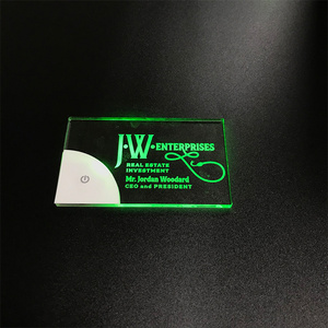 New Laser Engraved Acrylic Luminescence <strong>Visiting</strong> Card Custom Design Business Card Led Light - Product Image 4