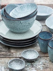 Platos de Cerámica para Cena de 8 Pulgadas, Vajilla Moderna Rústica, Platos de Porcelana para Servir - Product Image 5