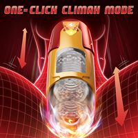 Masturbador Masculino Automático con 7 Empuje Vibrador Textura Realista Stroker Juguetes Sexuales para Hombres Masturbándose con Base de Succión