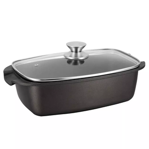 Sartén cuadrada de aluminio para pescado, <span class=keywords><strong>asador</strong></span> de pescado antiadherente con tapa de acero inoxidable, juego de ollas de cocina - Product Image 4