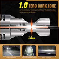 Ampoule de phare LED H7 pour voiture RAYCH, format mini, Plug and Play, 1:1, H18, 8000 lumens, 80W, phare LED H7