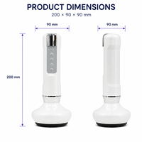 Masseur à ventouses électrique sans fil rechargeable par USB avec contrôle de la minuterie, thérapie magnétique et dispositif de raclage Gua Sha pour le soulagement des douleurs