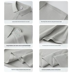 Polo 100% Coton Peigné 210 g/m² Fonctionnel 10A Antibactérien Anti-humidité <span class=keywords><strong>Piqué</strong></span> Décontracté - Product Image 2