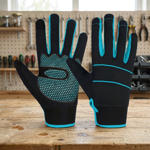 Guantes de Trabajo de Nailon Antideslizantes con Puntas Texturizadas, Muñequera Elástica, Guantes de Seguridad de Uso General de 10 Pulgadas y 4 milésimas de Espesor, Sin Silicona - Product Image 2