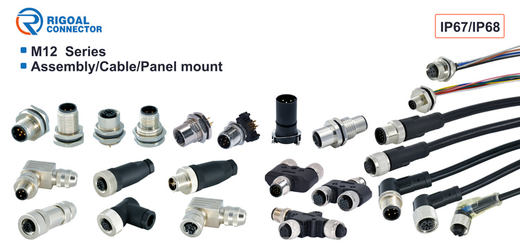 CuZn M12 Waterproof Electrical Wire Connector Angled 3 Pin Male To Female Right Angle TPU