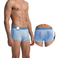 Sous-vêtements de massage par impulsions EMS pour hommes, caleçons boxer de soin des points d'acupuncture avec pierres énergétiques, points Yingwei de Changqiang, contrôleur détachable