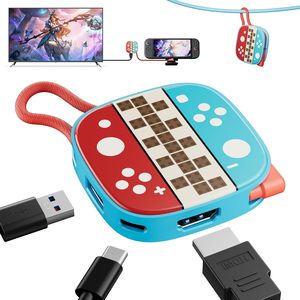 Adaptateur Type-C vers HDMI 4K 60HZ avec USB 3.0, station d'accueil de charge PD 100W pour Nintendo <span class=keywords><strong>Switch</strong></span>, station d'accueil <span class=keywords><strong>TV</strong></span> pour MacBook, iPhone, Samsung - Product Image 1