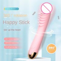 EU-Lagerbestand: Dual-Stimulations-Vibrator, Dildo mit Mehrfachgeschwindigkeit, starker AV-Stab-Massager, rotierend, 50 dB, USB, wasserdicht