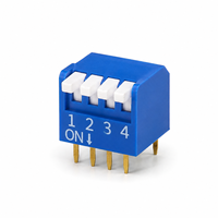 Commutateur DIP de type piano 1-12 positions, pas de 2,54 mm, SPST, à montage traversant, bleu, commutateur de codage numérique pour carte de circuit imprimé