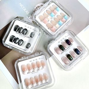 Boîte de rangement portable en acrylique transparent scellée pour la collection de capsules <span class=keywords><strong>d</strong></span>'ongles à coins arrondis, boîte <span class=keywords><strong>d</strong></span>'emballage pour faux ongles - Product Image 2